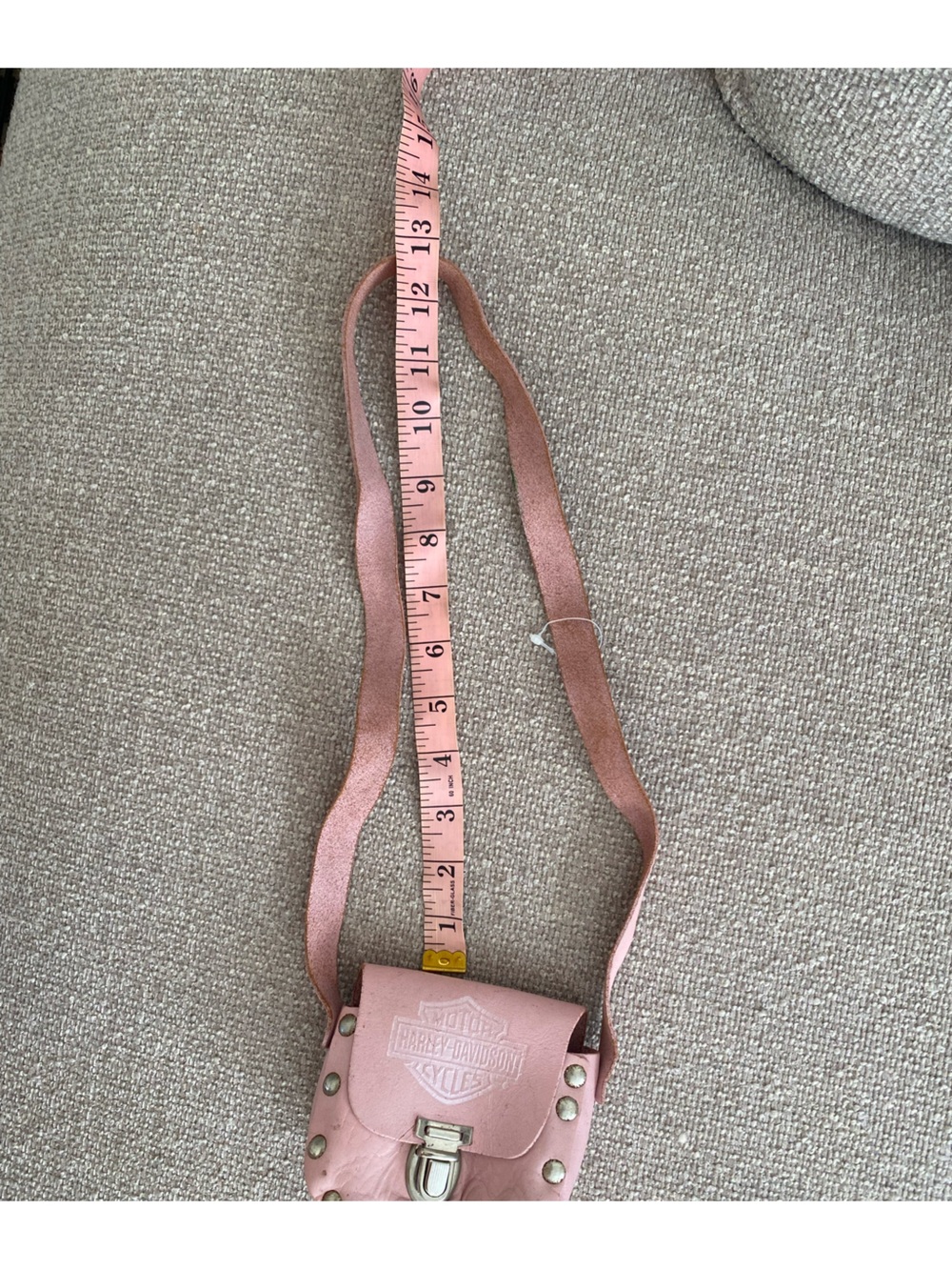Harley-Davidson Pink Leatherette Studded Crossbody Bag - Picture 10 of 11